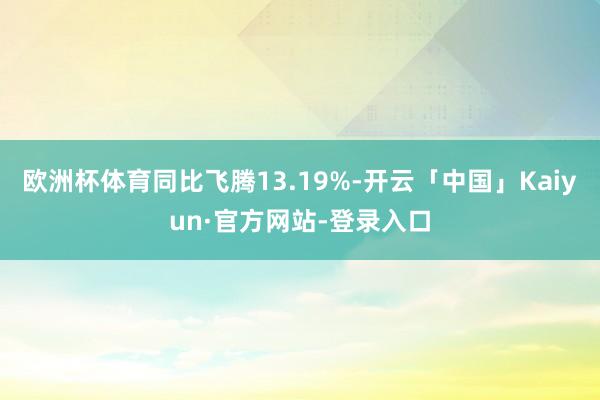 欧洲杯体育同比飞腾13.19%-开云「中国」Kaiyun·官方网站-登录入口