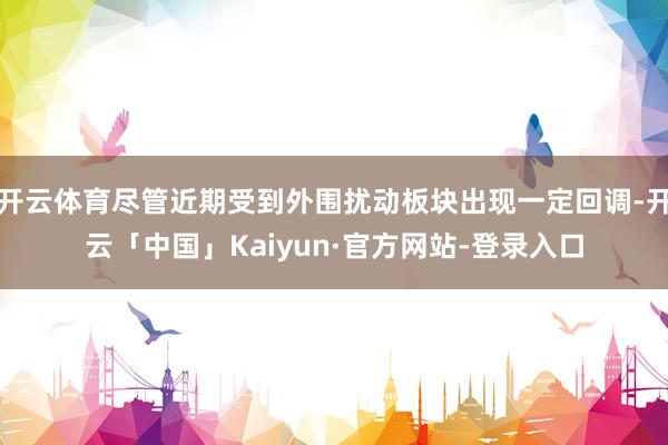 开云体育尽管近期受到外围扰动板块出现一定回调-开云「中国」Kaiyun·官方网站-登录入口