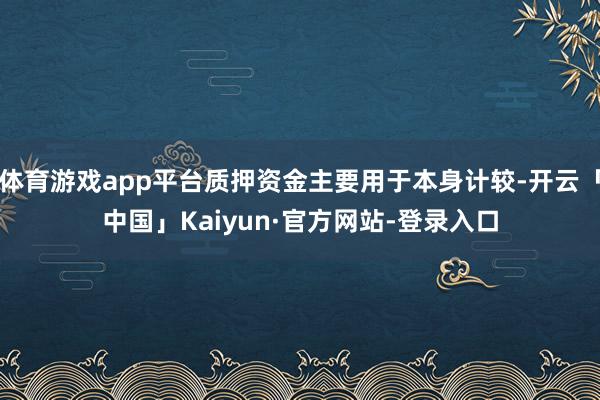 体育游戏app平台质押资金主要用于本身计较-开云「中国」Kaiyun·官方网站-登录入口