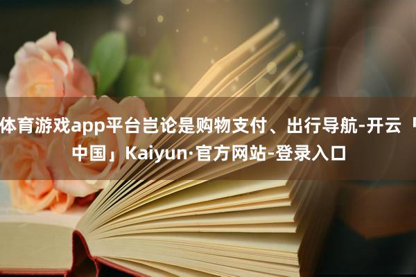 体育游戏app平台岂论是购物支付、出行导航-开云「中国」Kaiyun·官方网站-登录入口