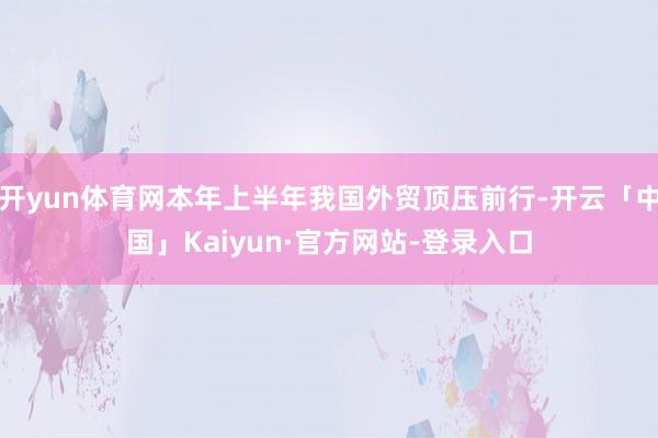 开yun体育网本年上半年我国外贸顶压前行-开云「中国」Kaiyun·官方网站-登录入口
