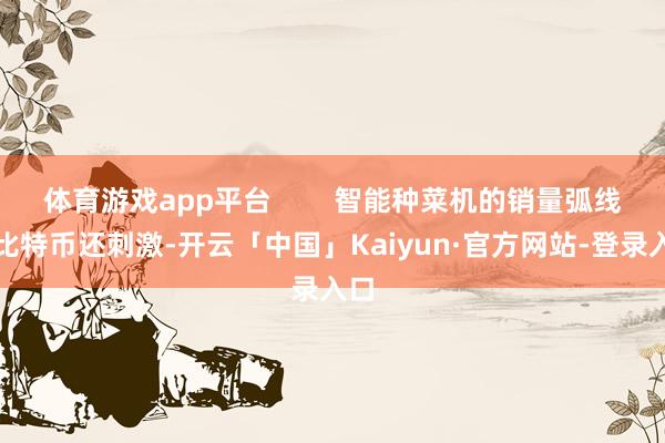 体育游戏app平台        智能种菜机的销量弧线比比特币还刺激-开云「中国」Kaiyun·官方网站-登录入口
