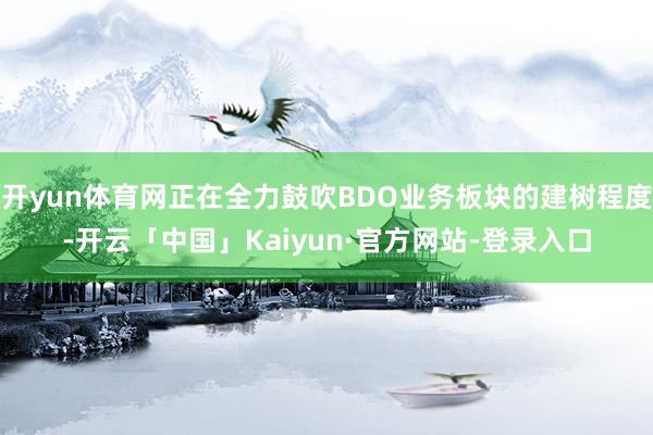开yun体育网正在全力鼓吹BDO业务板块的建树程度-开云「中国」Kaiyun·官方网站-登录入口